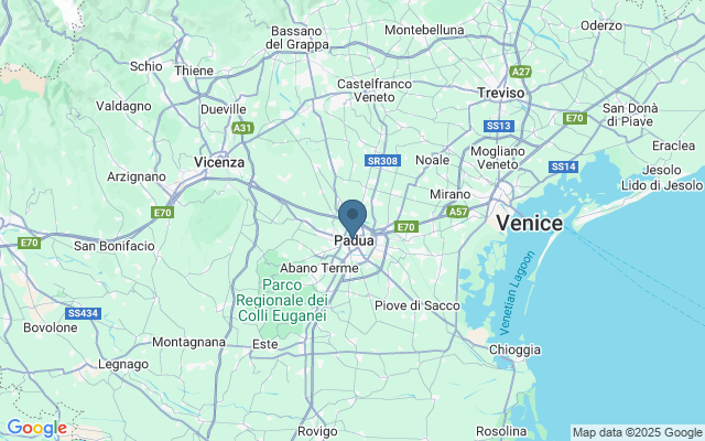 Kaart met locatie Orto Botanico di Padova